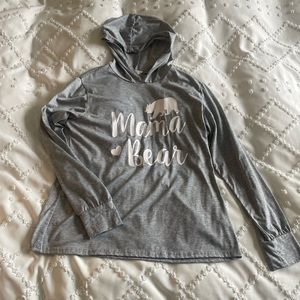 Mama bear long sleeve hooded shirt
